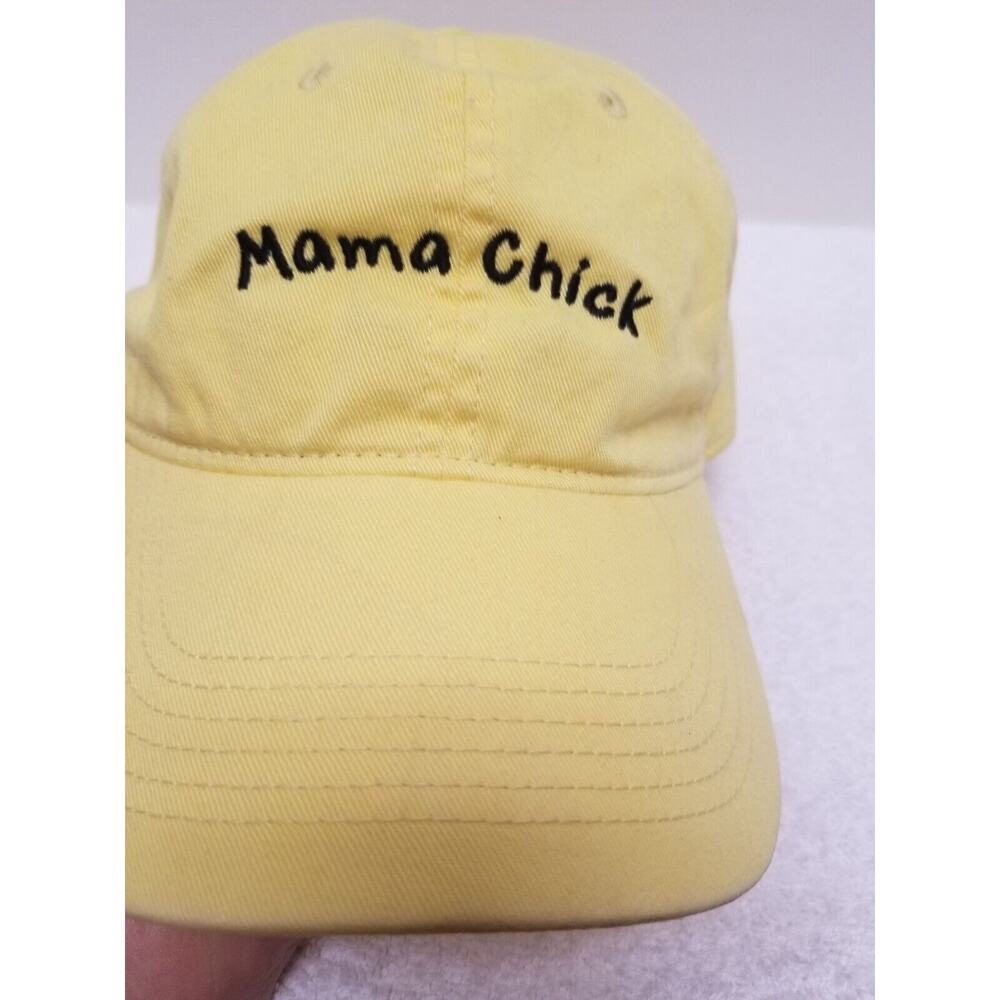 Mama Chick yellow baseball cap Authentic Pigment strapback #117 100% Cotton